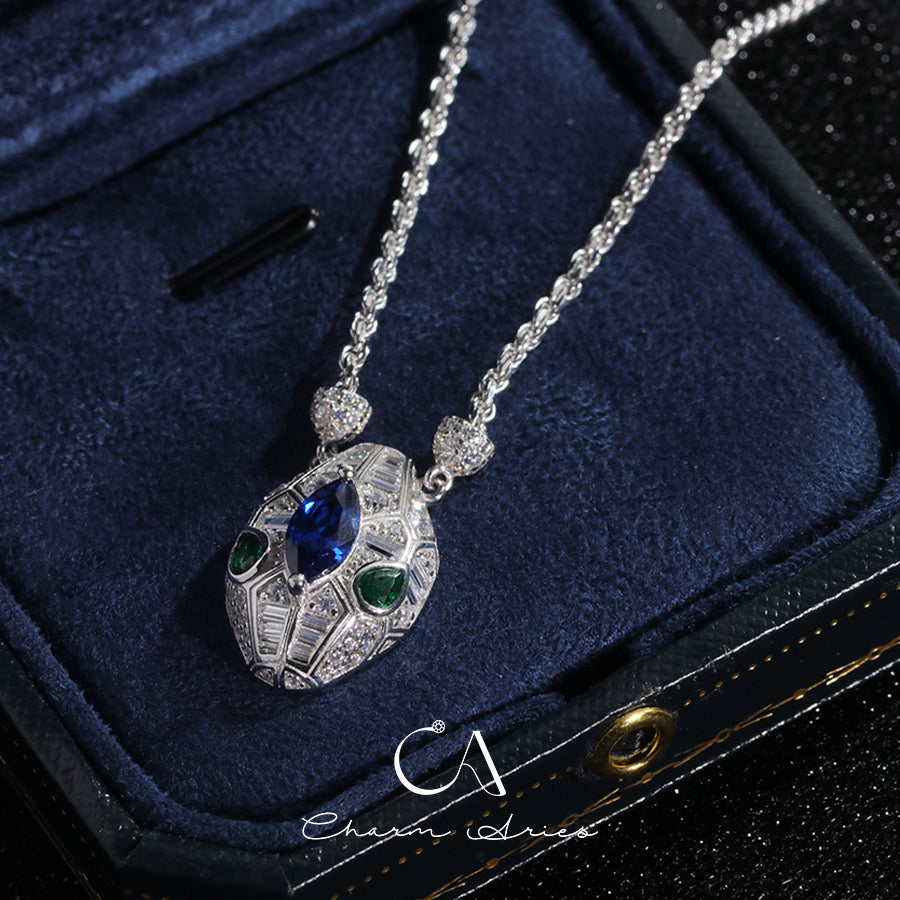 SNAKE S925  FULL DIAMONDS NECKLACE