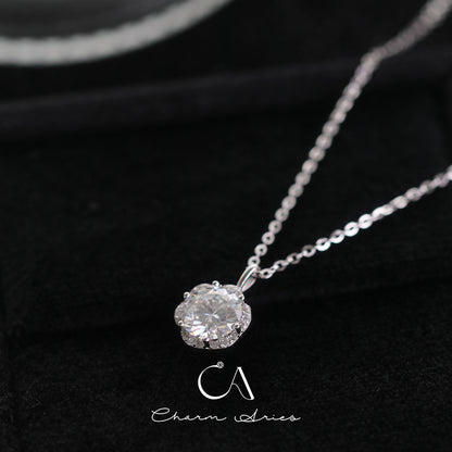 SIMPLE MOISSANITE S925 SILVER NECKLACE