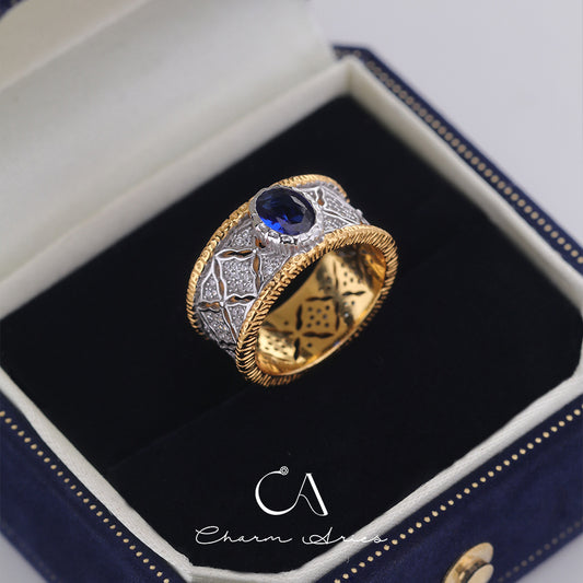 BLATTI RETROSTYLE S925 SAPPHIRE RING