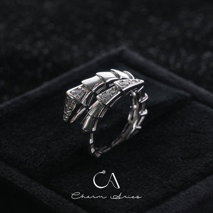 DIAMOND SPIRIT SNAKE S925 SILVER RING