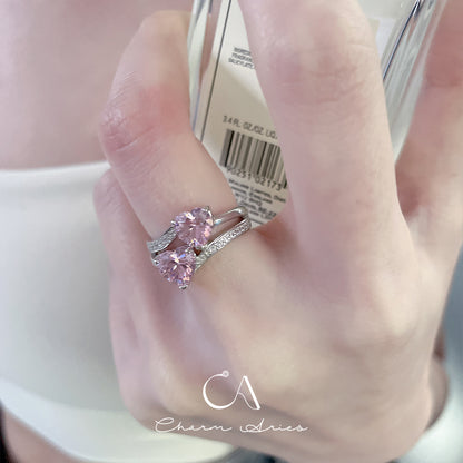 PINK DIAMOND S925 HEART RING