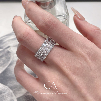 CELEBRITY STYLE FULL DIAMONDS S925 RING