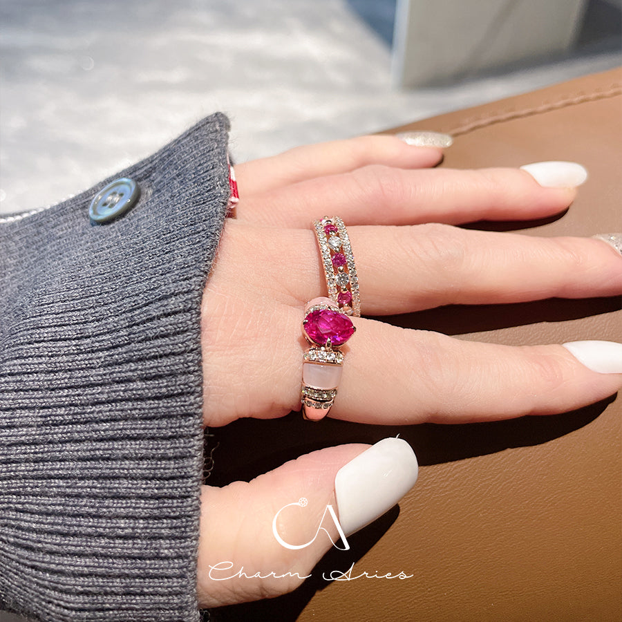 PINK DIAMOND S925 VINTAGE RING