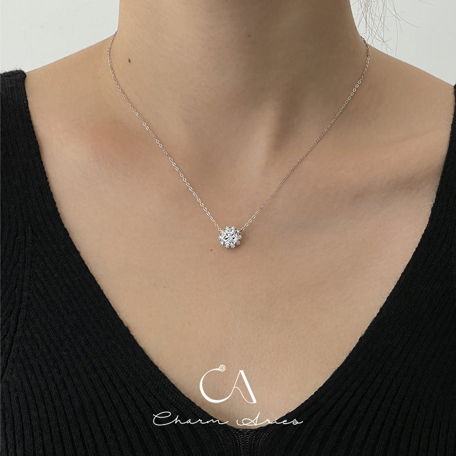 ICE SNOW S925 MOISSANITE 1 CARAT NECKLACE