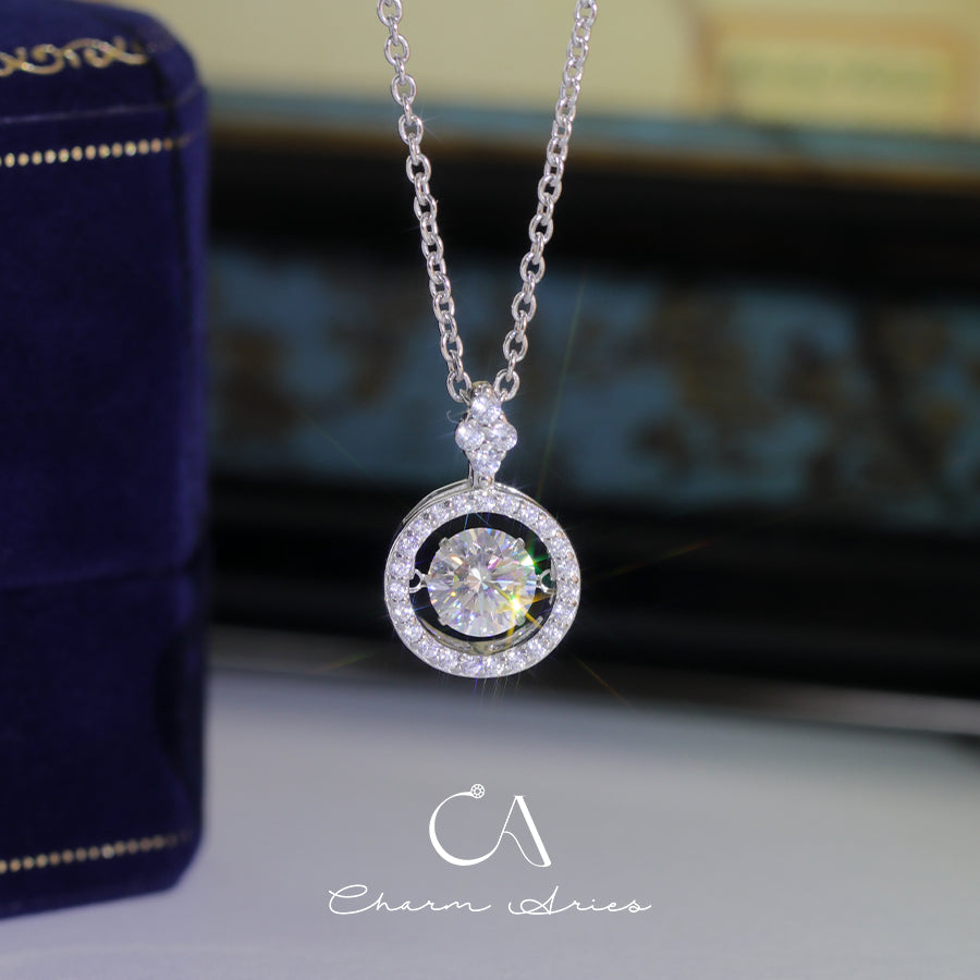 FERRIS WHEEL  S925 MOISSANITE 1 CARAT NECKLACE