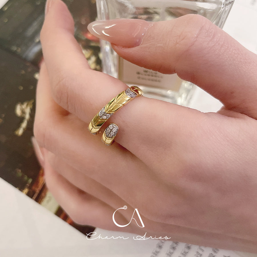 OPEN ADJUSTABLE SNAKE S925 RING