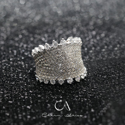 SMALL WAIST S925 FULL DIAMOND RING