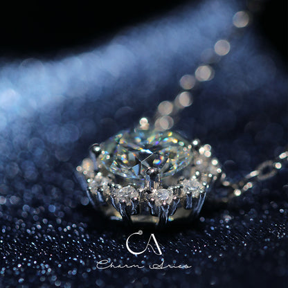 ICE SNOW S925 MOISSANITE 1 KARAT HALSKETTE