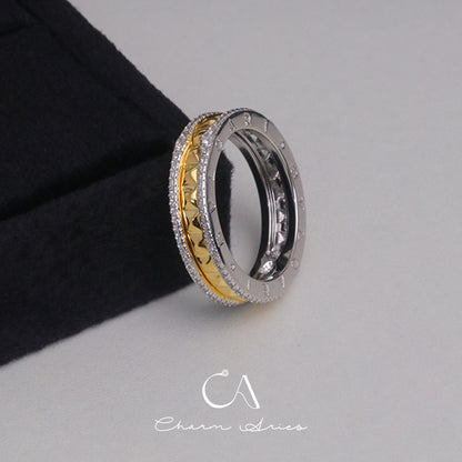 BEZEL DIAMOND WILLOW NAIL  S925 RING