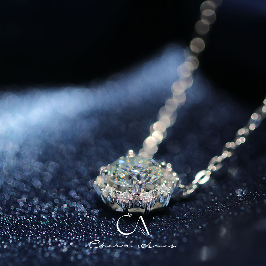 ICE SNOW S925 MOISSANITE 1 CARAT NECKLACE