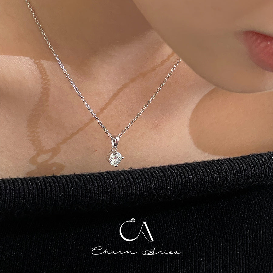 CLASSIC MINIMALIST ONE CARAT MOISSANITE NECKLACE