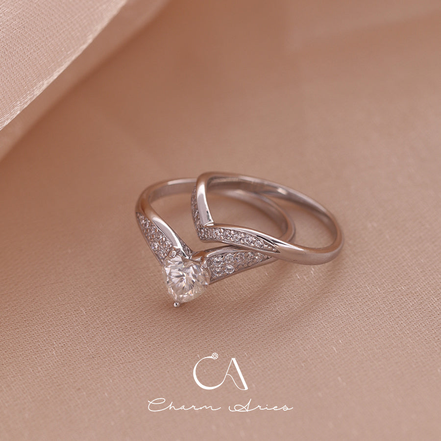 STACKING SET RING S925 HEART RING