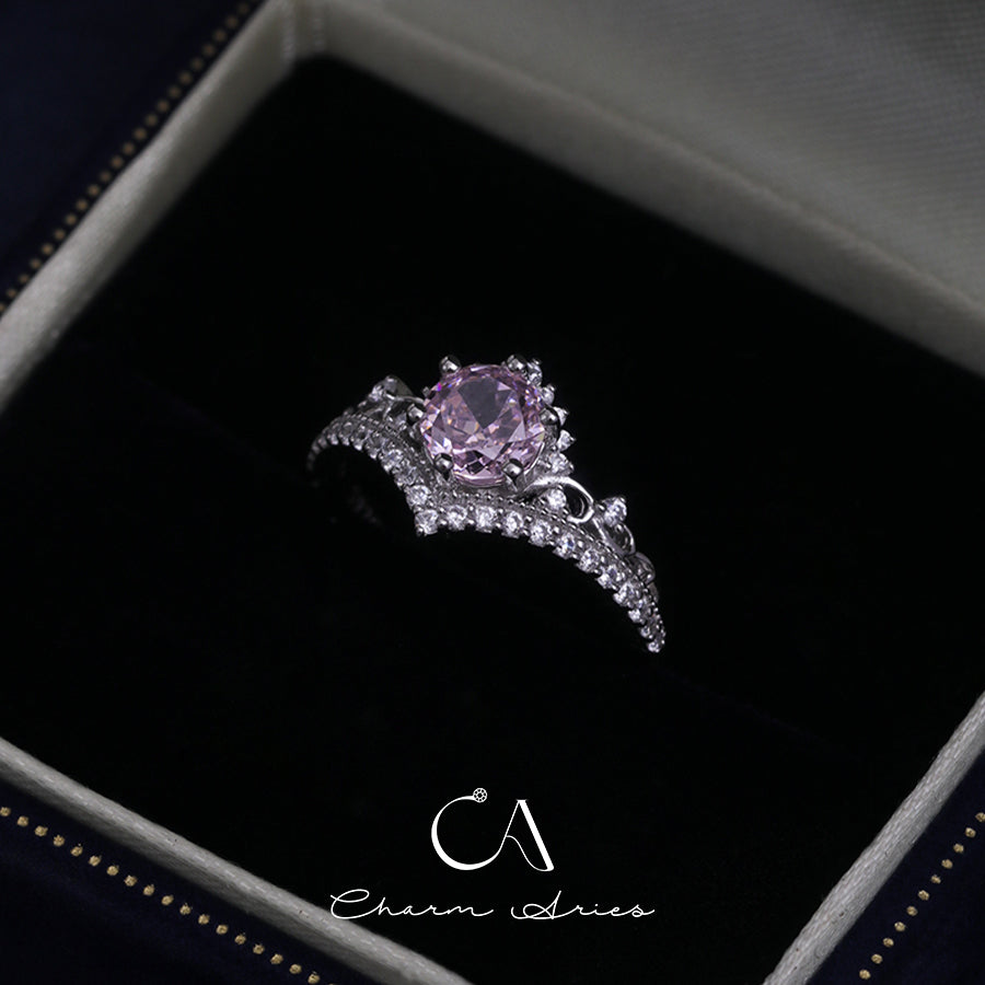 LACE EDGE PINK DIAMOND S925 RING