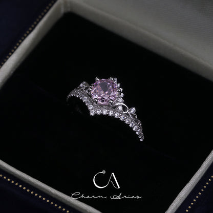 LACE EDGE PINK DIAMOND S925 RING