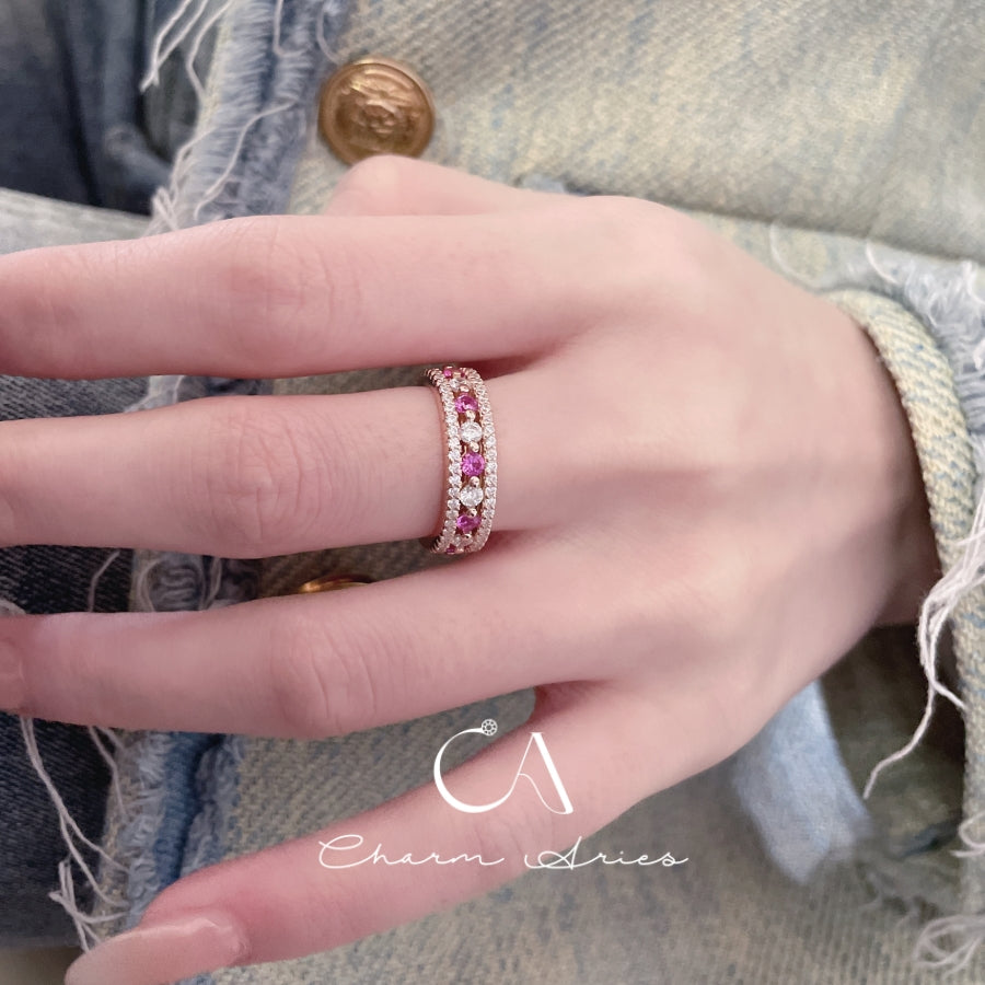 PINK DIAMOND S925 VINTAGE RING