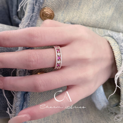 PINK DIAMOND S925 VINTAGE RING