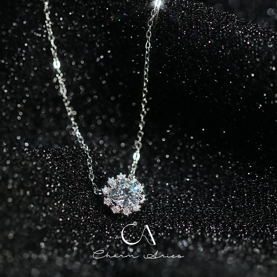 ICE SNOW S925 MOISSANITE 1 KARAT HALSKETTE