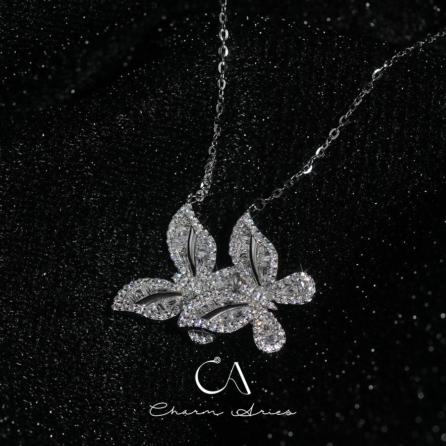 BUTTERFLY  S925 FULL DIAMOND NECKLACE