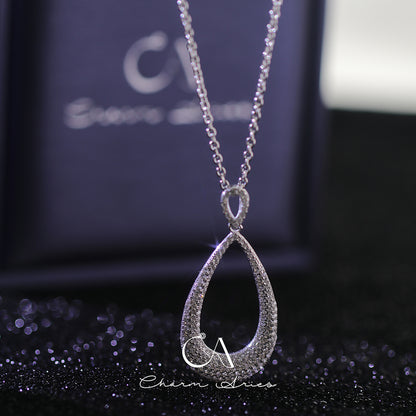 WATER DROP S925 FULL DIAMOND NECKLACE