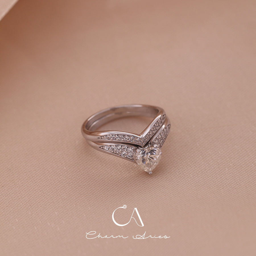 STACKING SET RING S925 HEART RING