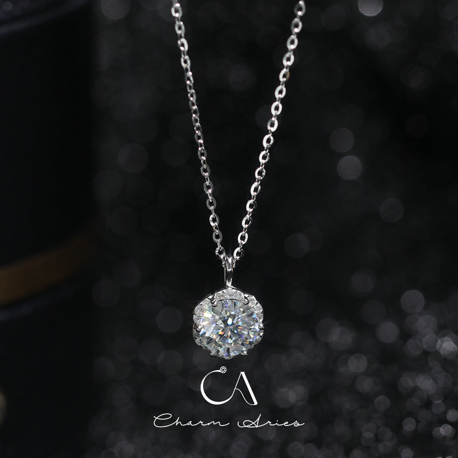 SIMPLE MOISSANITE S925 SILVER NECKLACE