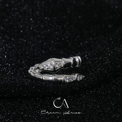 DIAMOND SPIRIT SNAKE S925 SILVER RING