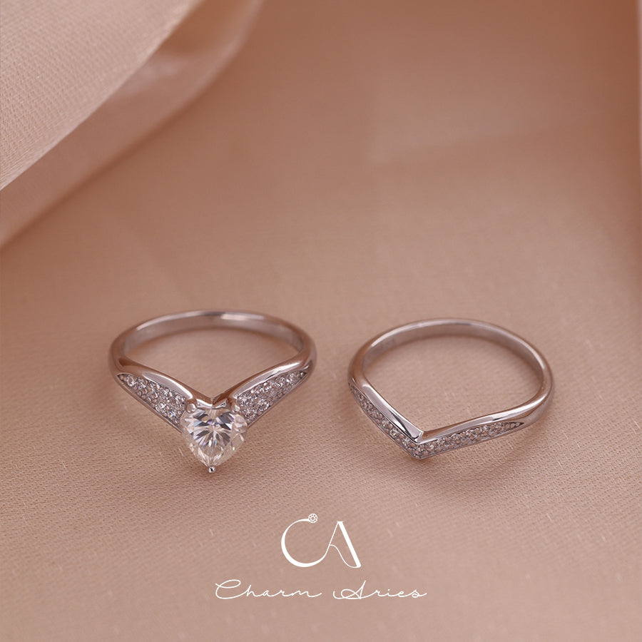 STACKING SET RING S925 HEART RING