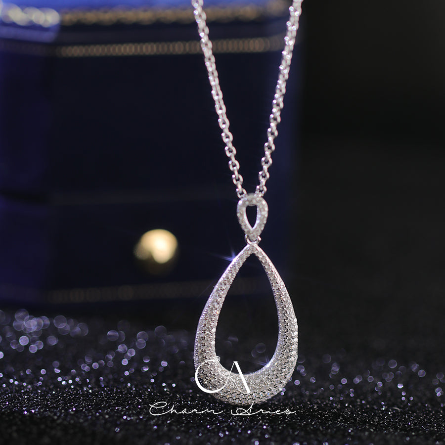 WATER DROP S925 FULL DIAMOND NECKLACE