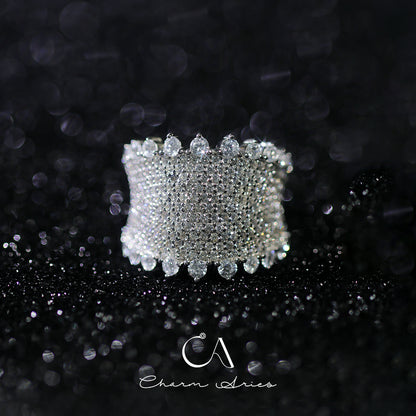 SMALL WAIST S925 FULL DIAMOND RING