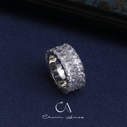 CELEBRITY STYLE FULL DIAMONDS S925 RING