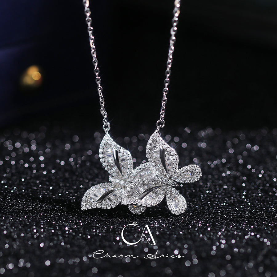 BUTTERFLY  S925 FULL DIAMOND NECKLACE