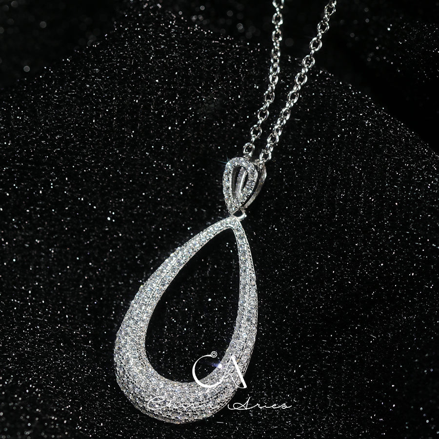 WATER DROP S925 FULL DIAMOND NECKLACE