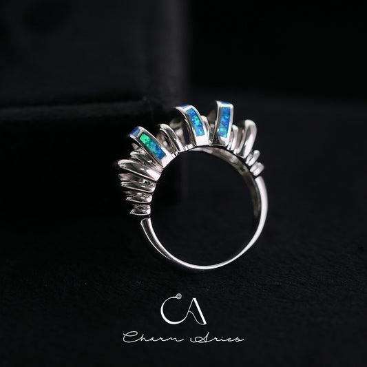 FLOWER CLUSTER  OPAL S925  RING