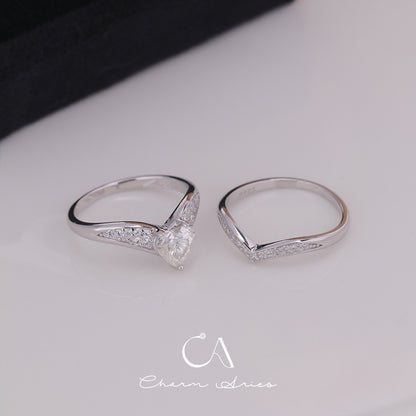 STACKING SET RING S925 HEART RING