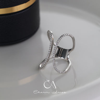 MODERN WINGS S925 FULL DIAMOND RING