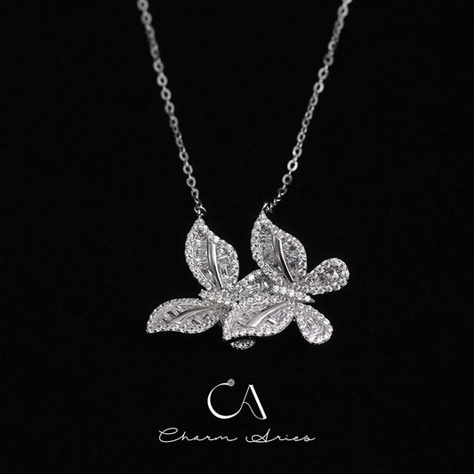 BUTTERFLY  S925 FULL DIAMOND NECKLACE