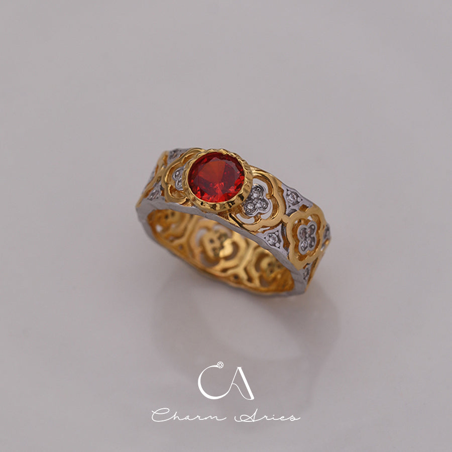 LUCKY CLOVER CARVED S925 RING