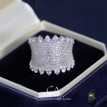 SMALL WAIST S925 FULL DIAMOND RING