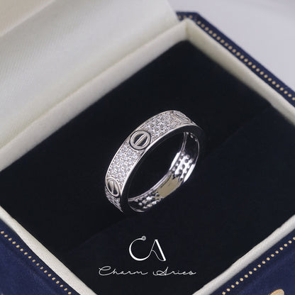 CLASSIC LOVE S925 BREIT UND SCHMAL RING