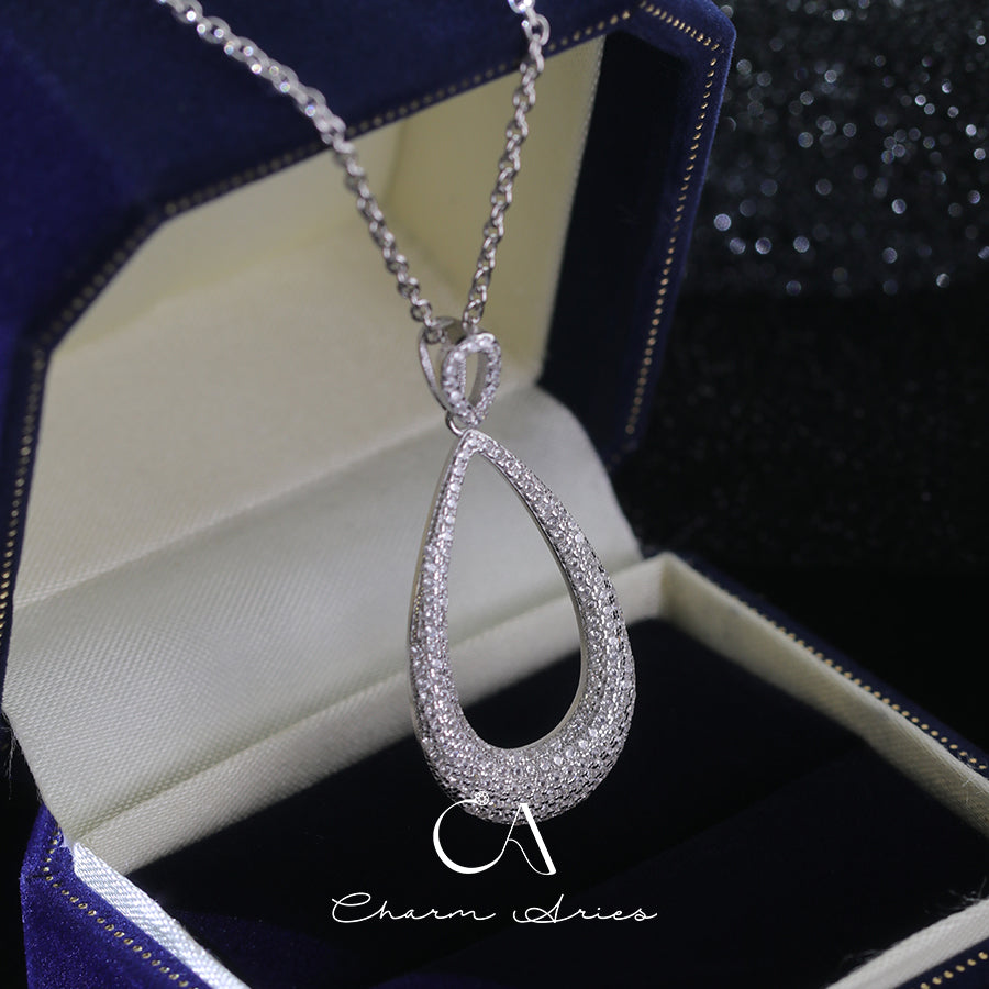 WATER DROP S925 FULL DIAMOND NECKLACE