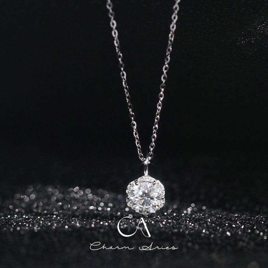 SIMPLE MOISSANITE S925 SILVER NECKLACE