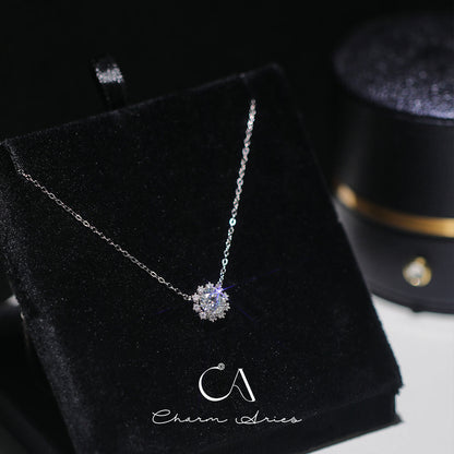 ICE SNOW S925 MOISSANITE 1 KARAT HALSKETTE