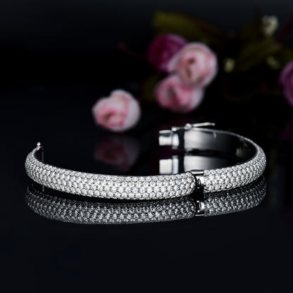 WIDE VERSION HEAVY INDUSTRY S925 FULL DIAMOND BRACELET