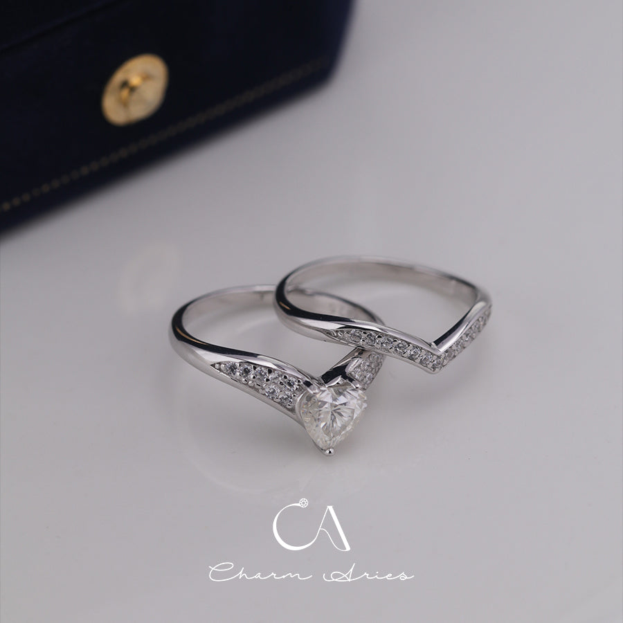 STACKING SET RING S925 HEART RING