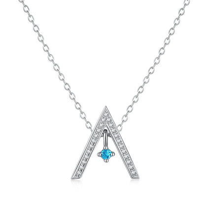 [CharmAries]Sparkling "A" Shape Necklace