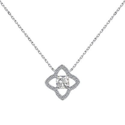 [CharmAries]Exquisite Flower Shape Princess Cut Necklace