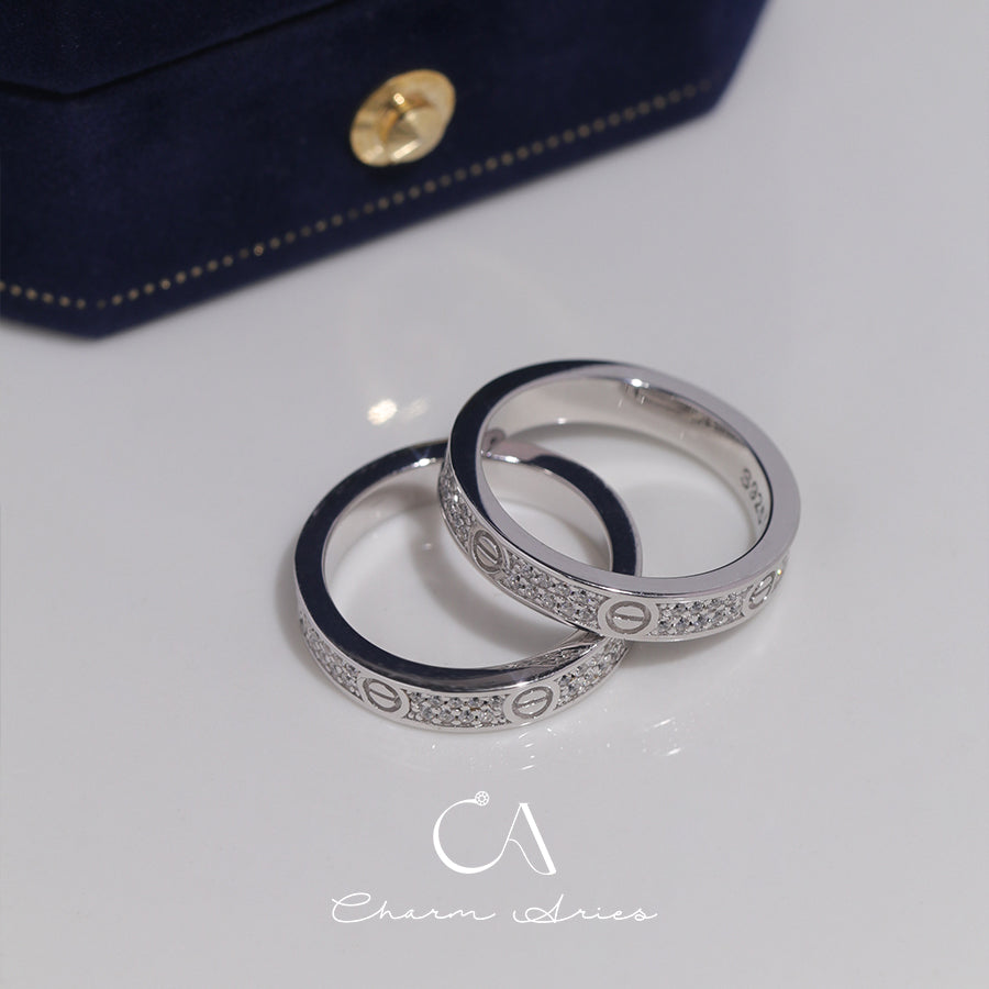 CLASSIC LOVE  S925 WIDE AND NARROW RING