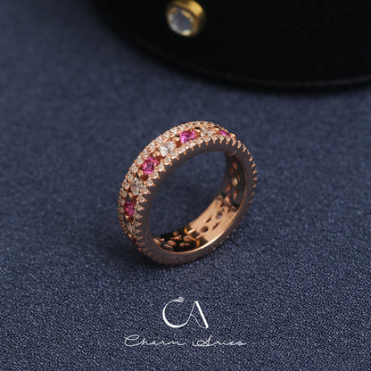 PINK DIAMOND S925 VINTAGE RING