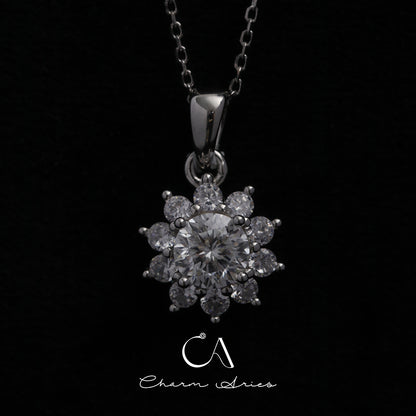 SUNFLOWER ONE CARAT MOISSANITE S925 NECKLACE