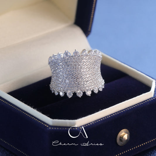 SMALL WAIST S925 FULL DIAMOND RING